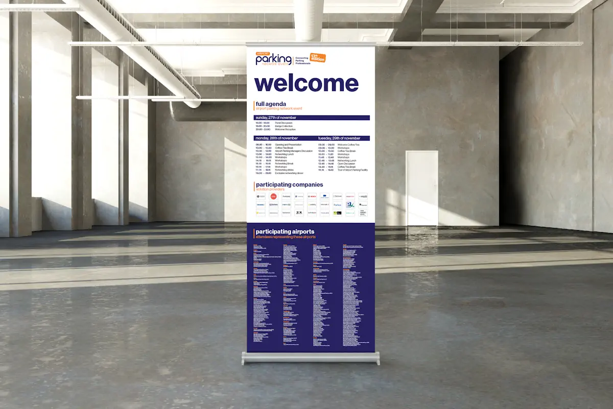 Airport Parking Network Event Roll Up Banner